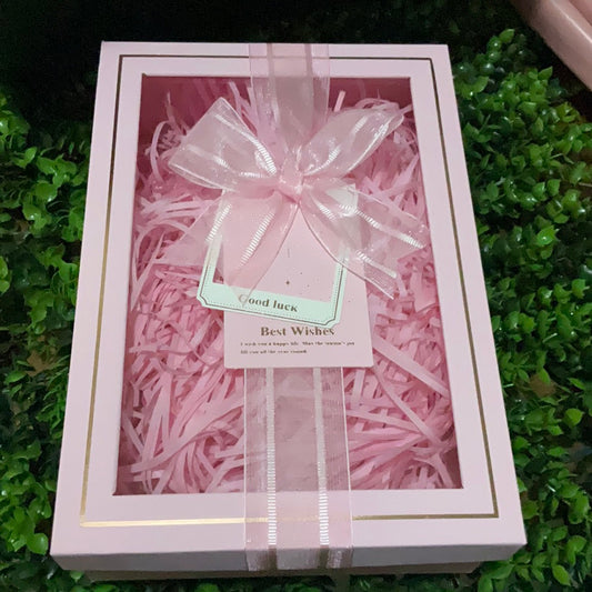Boîtes cadeaux rectangle rose tiroir