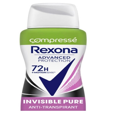 Déodorant spray compressé Invisible Pure Rexona 100 ml