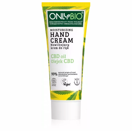 Crème hydratante mains à l'huile de chanvre et de CBD Only Bio 75 ml
