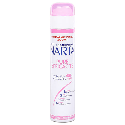 Déodorant  Femme  spray NARTA Anti-transpirant Protection 48h 200 ml